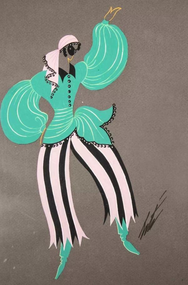 Erté (Romain de Tirtoff), La Traviata - Dancer of the bohemian ballet - 3rd Act
