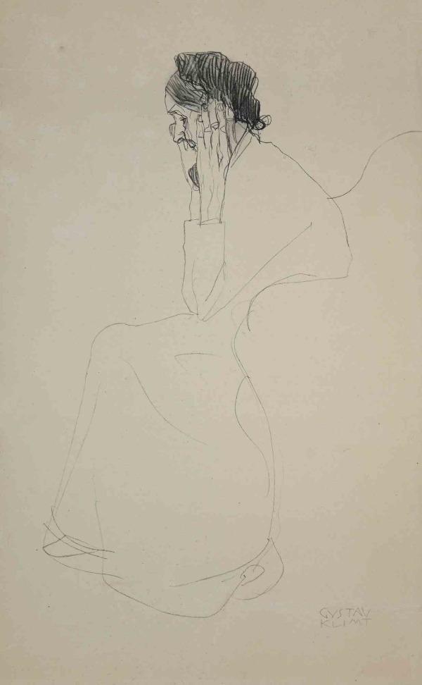Gustav Klimt, Study of an Old woman
