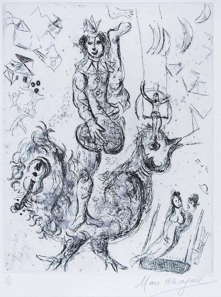 Marc Chagall, Le Clown Acrobate
